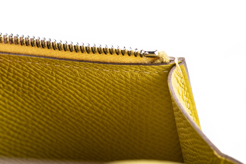 Hermès Lemon Yellow Epsom Clutch