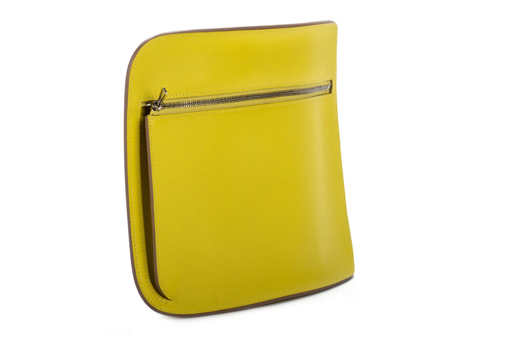 Hermès Lemon Yellow Epsom Clutch
