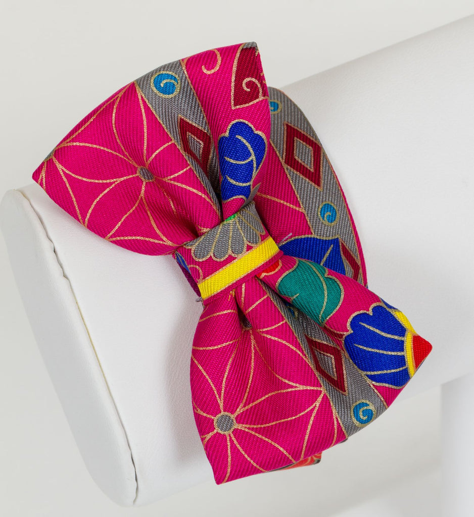 Hermès Pink Silk Papillon & Bracelet NIB