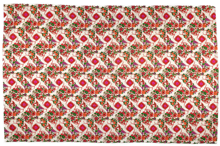 Hermès Vintage Flower Sarong Linen Silk
