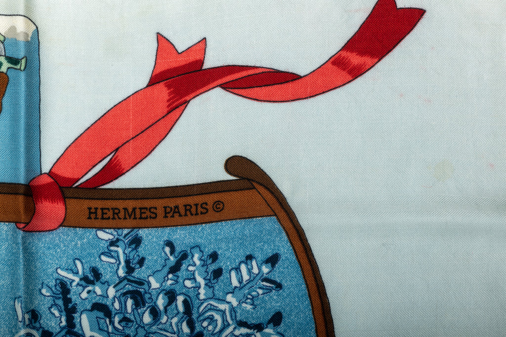 Hermes Neige d'Antan Cashmere Shawl
