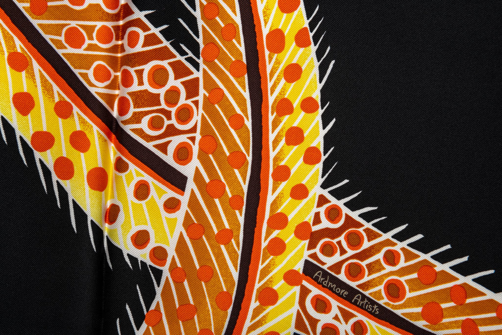 Hermès Black & Blue Jaguar Scarf