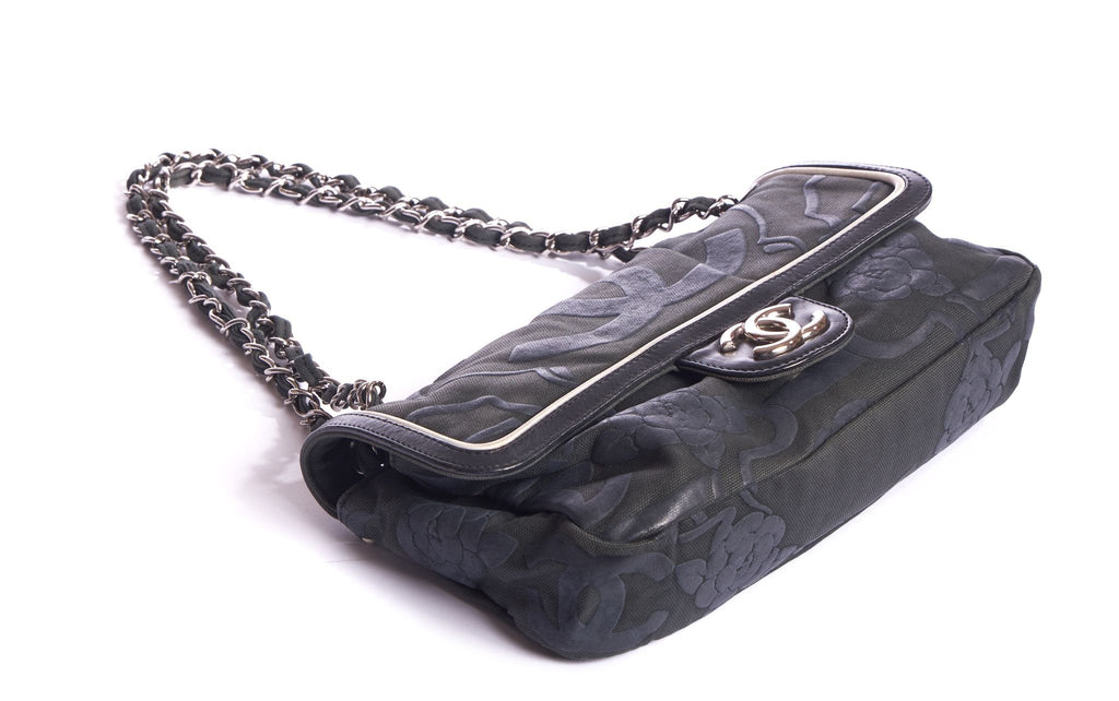 Chanel Olive Green & Silicon Logo Flap