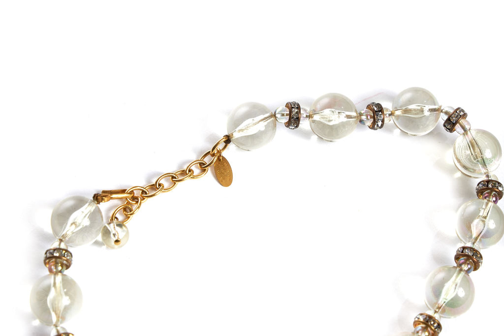 Chanel Lucite & Crystal Choker Necklace