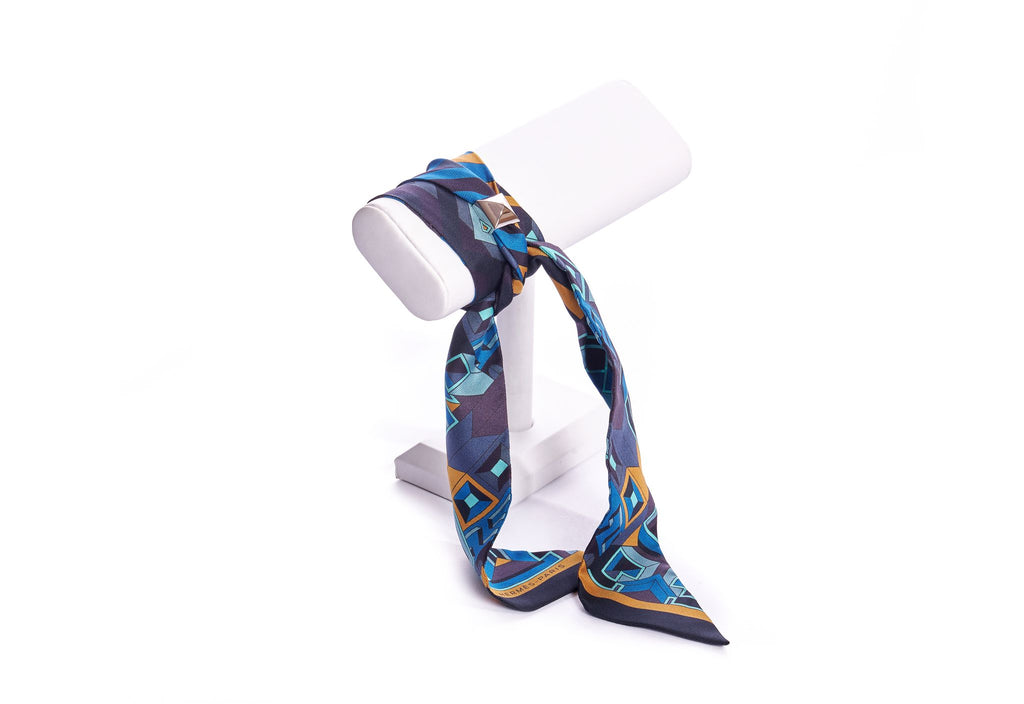 Hermès Black/Grey & Blue Twilly Scarf