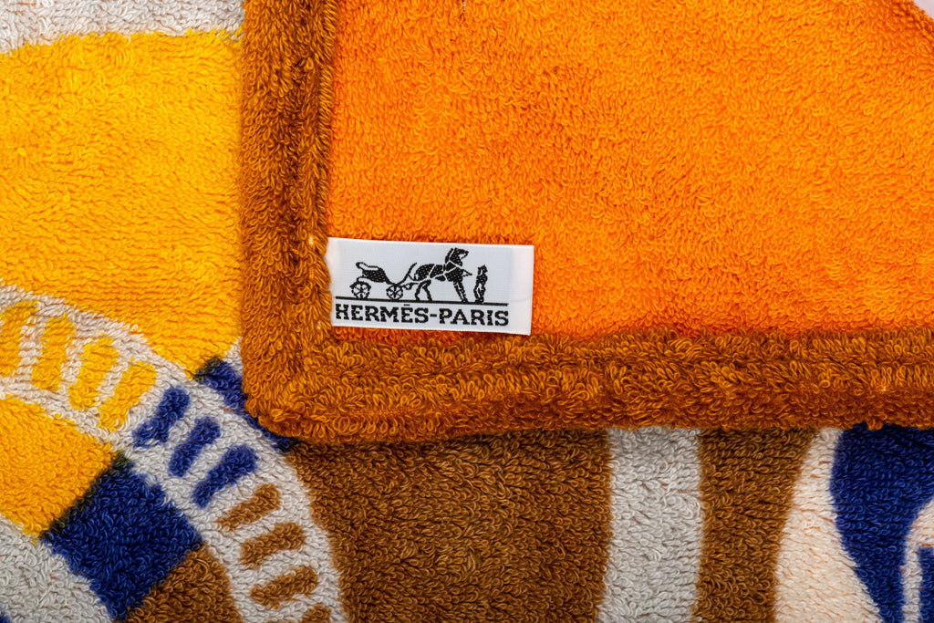 Hermes Terry Cloth Square Bath Towel