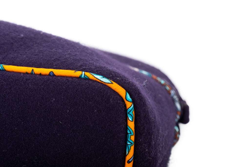 Hermes Blue Felt Bolide Silk Interior