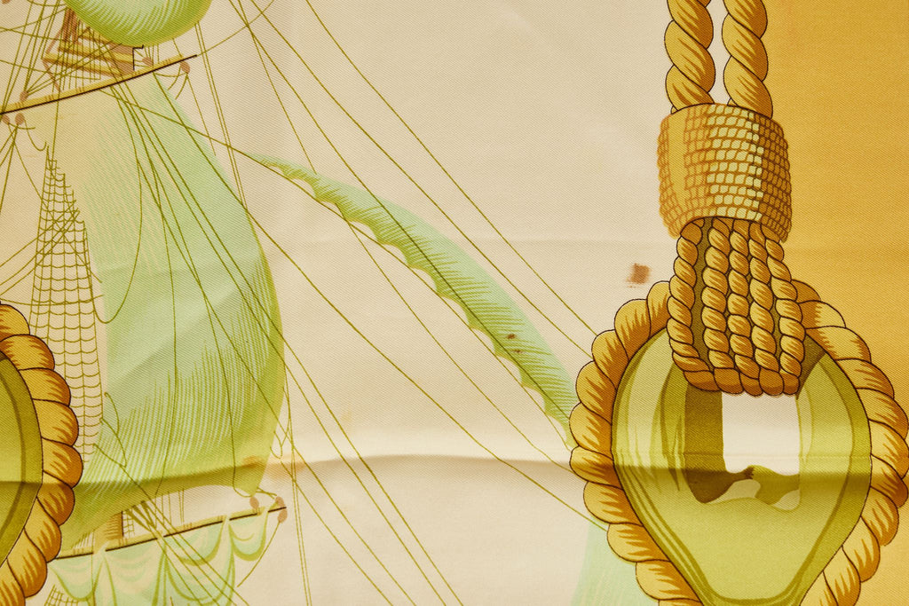 Hermès 90cm Silk Twill Tribord Scarf