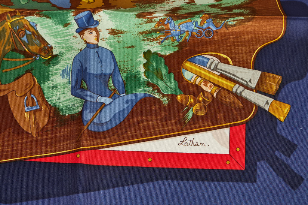 Hermes "Memoires" Blue Silk Scarf BNIB