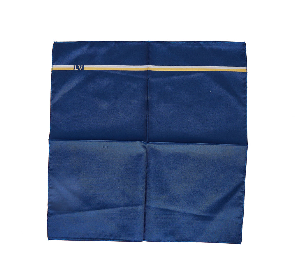 Vuitton Blue/Yellow Cotton Pocket Square