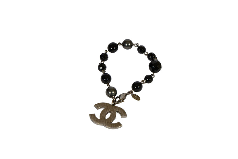 Chanel Black Gripoix Gunmetal Bracelet