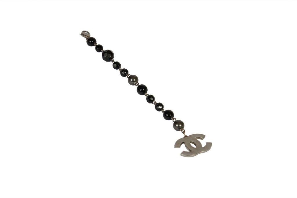 Chanel Black Gripoix Gunmetal Bracelet
