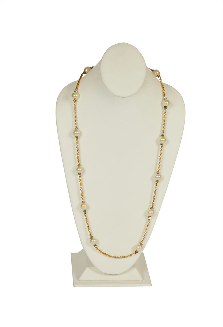 Chanel Pearl & Crystal Sautoir Necklace
