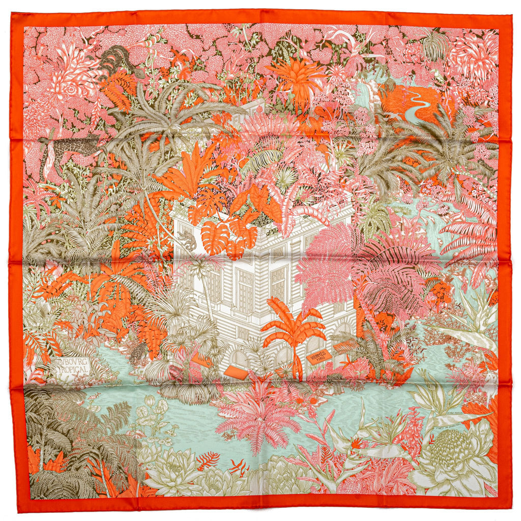 Hermès Tropical Garden Silk Scarf