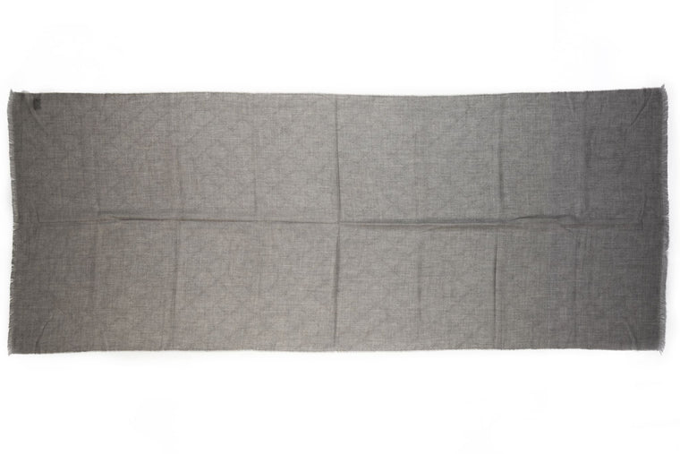Chanel BN Gray Cashmere Camellia Shawl