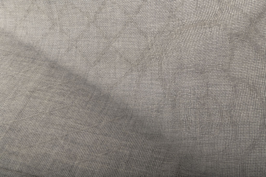 Chanel BN Gray Cashmere Camellia Shawl