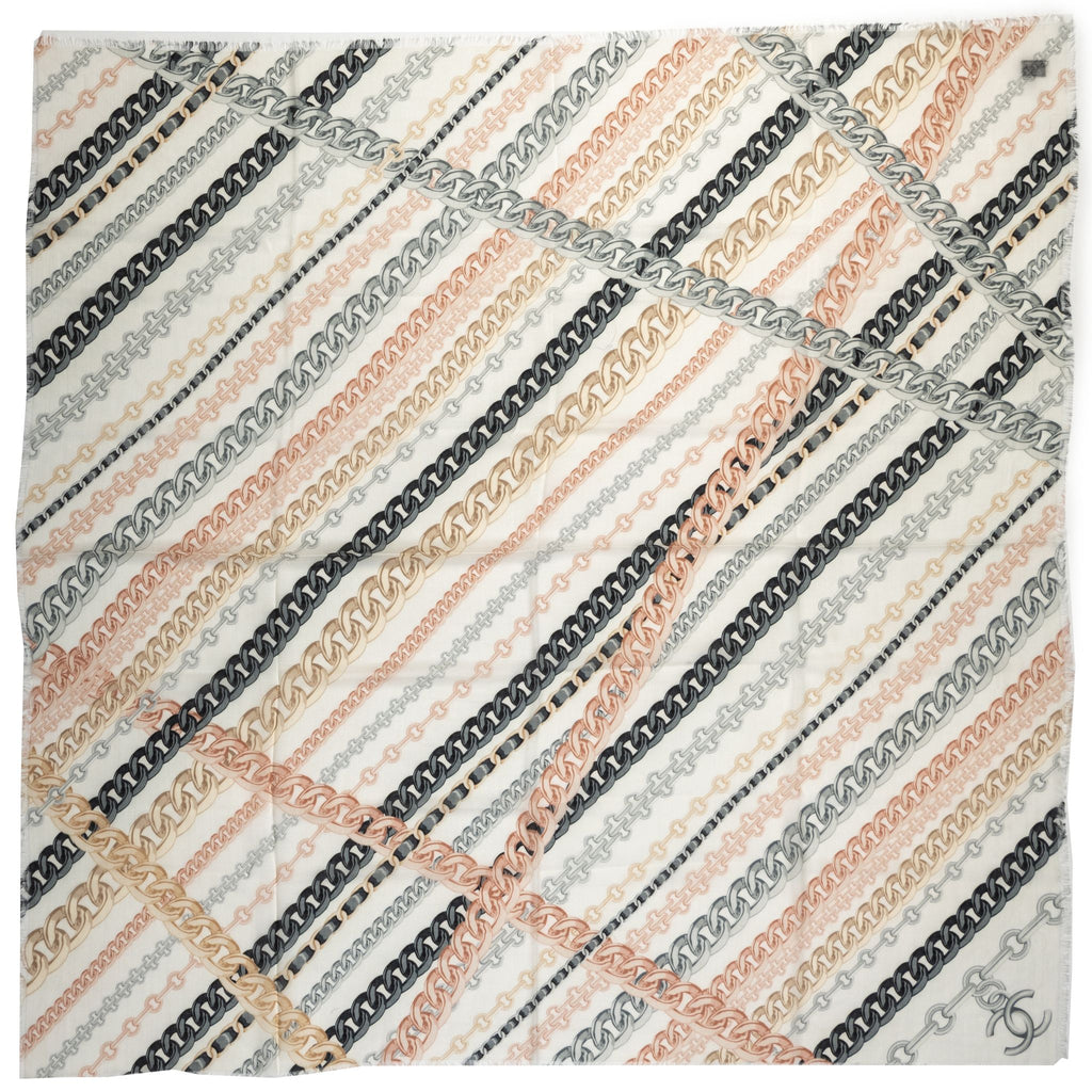Chanel BN Cashmere Silk Chains Shawl