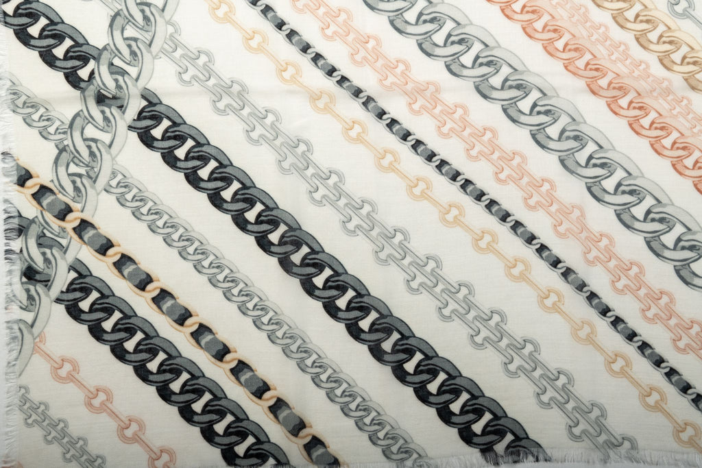 Chanel BN Cashmere Silk Chains Shawl
