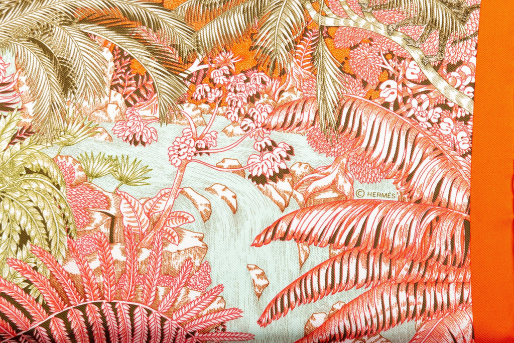 Hermes BNIB Tropical Garden Silk Scarf
