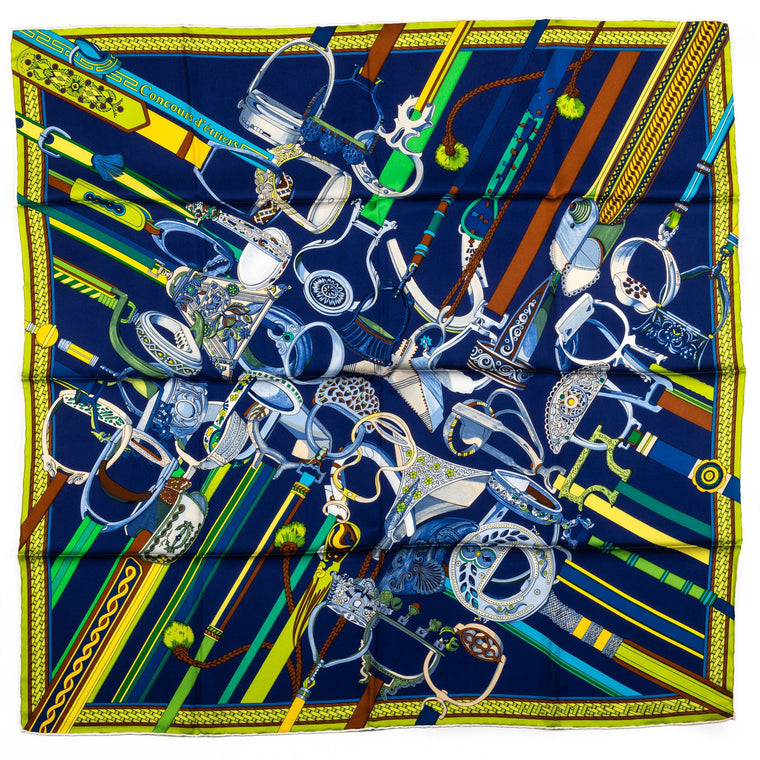Hermes Councour D'Etriers Silk Scarf