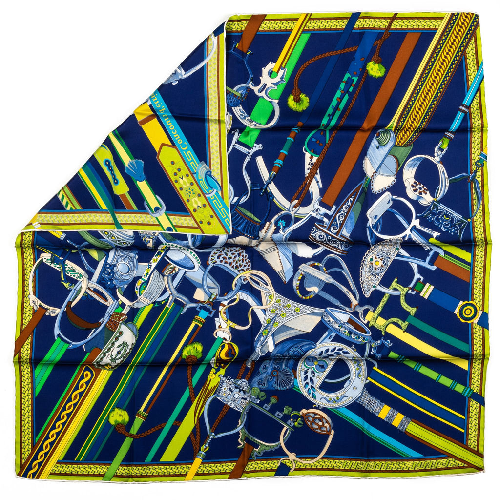 Hermes Councour D'Etriers Silk Scarf