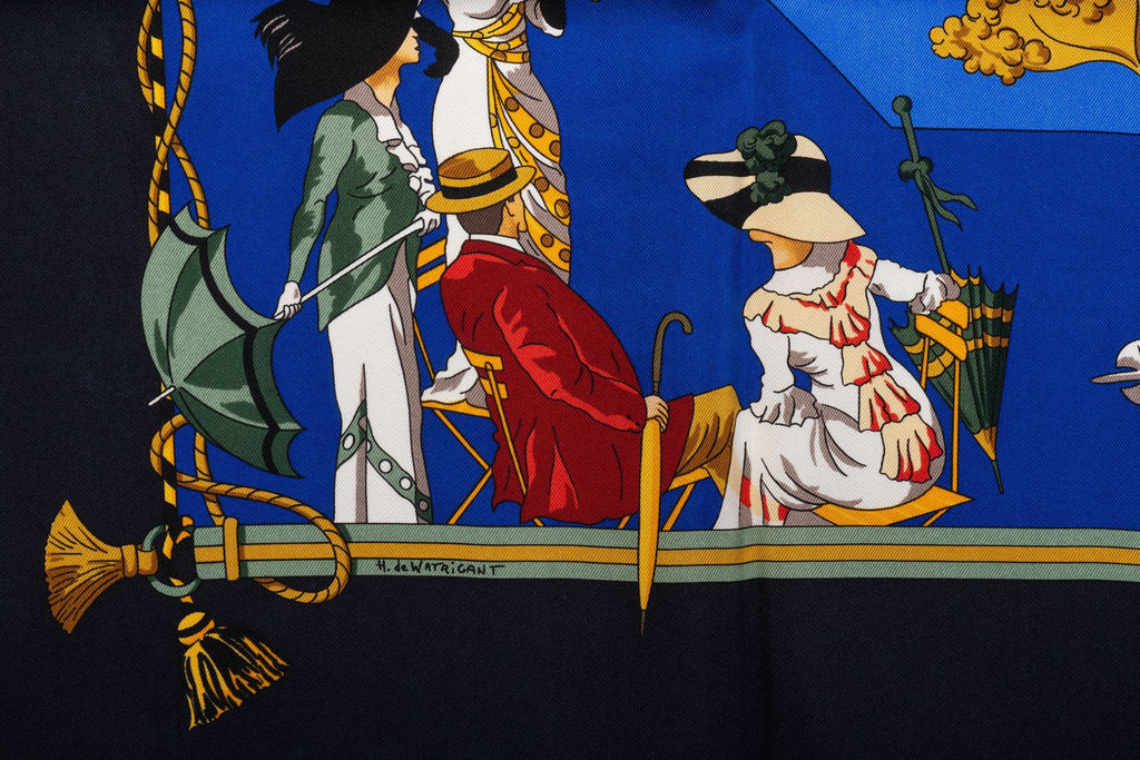 Hermes Collectible Umbrellas Silk Scarf