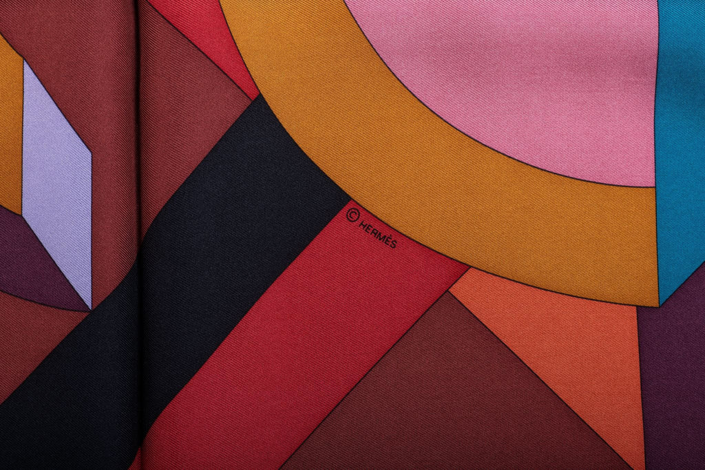 Hermès Geometric Multicolor Silk Scarf