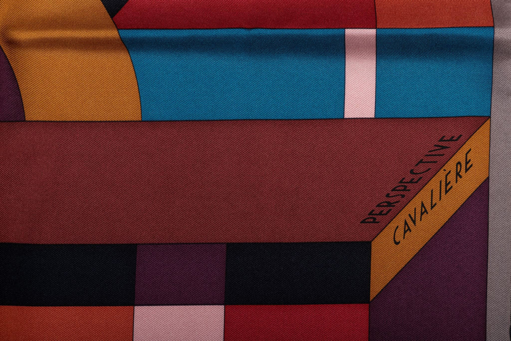 Hermès Geometric Multicolor Silk Scarf