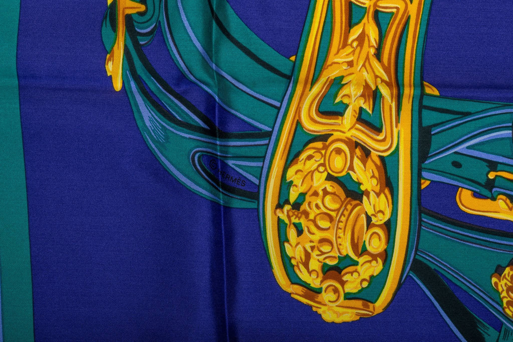 Hermès Red Brides de Gala Silk Shawl