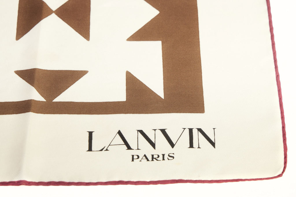 Lanvin Vintage Silk Geometric Scarf
