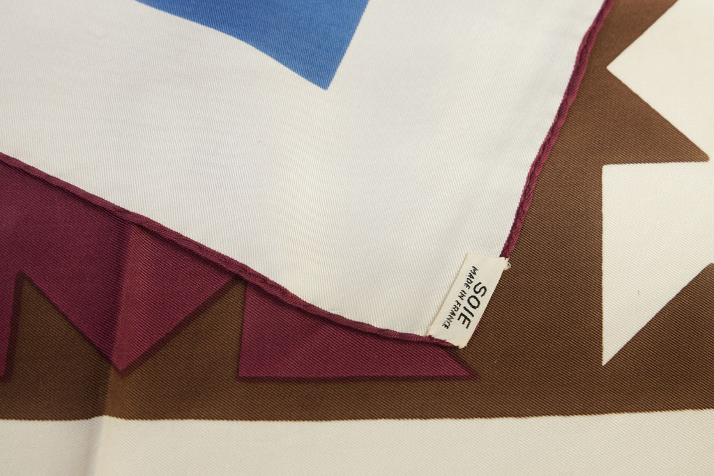 Lanvin Vintage Silk Geometric Scarf