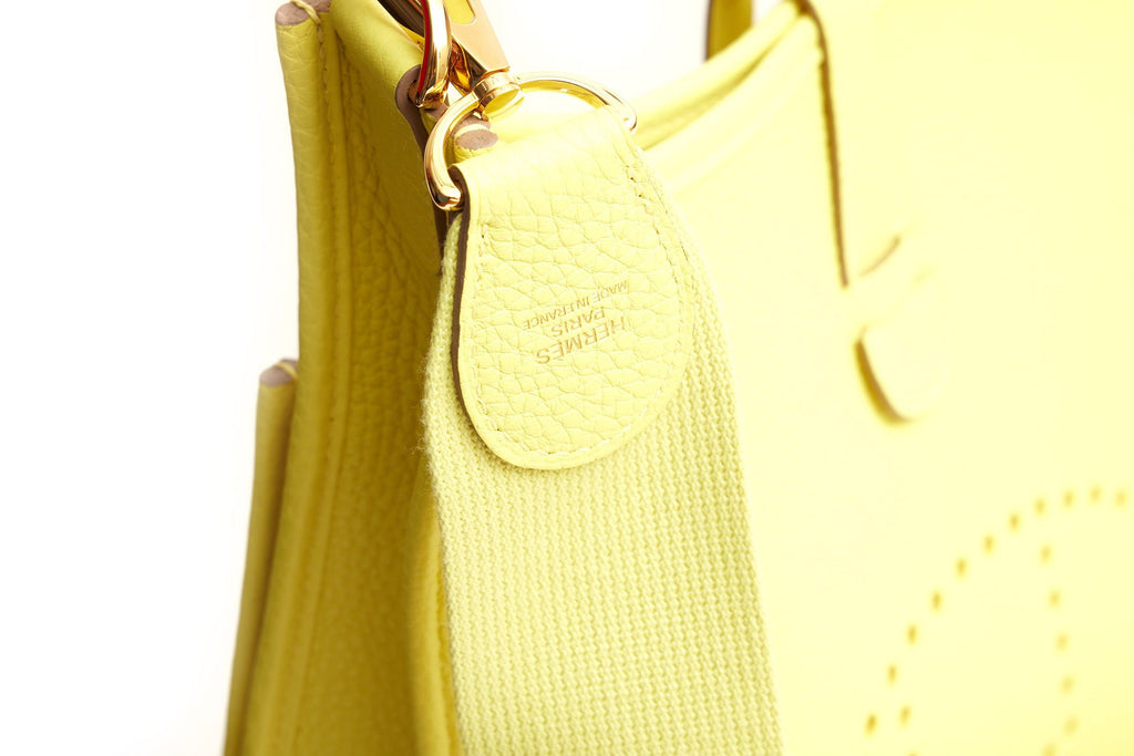 Hermès Lime Yellow Evelyne PM