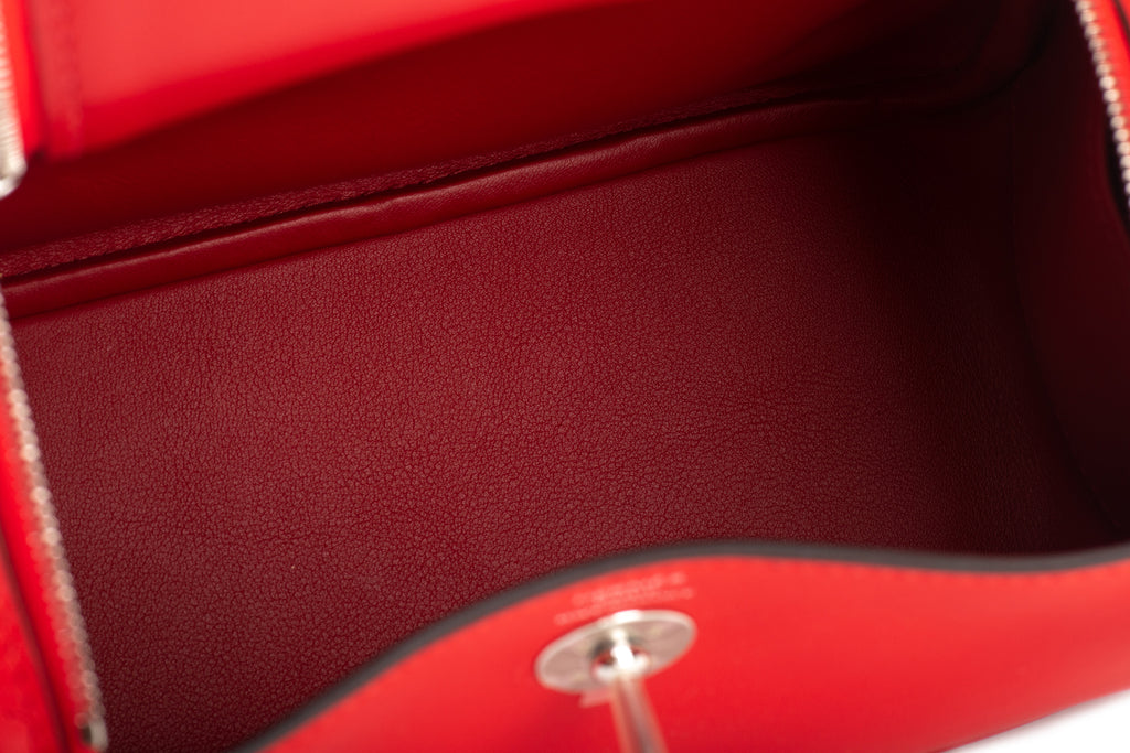 Hermes Mini Lindy Rouge De Coeur Swift N
