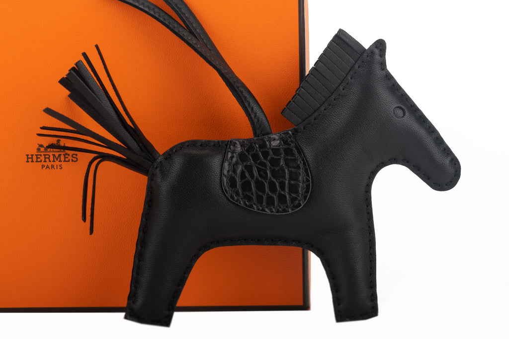 Hermès So Black Touch Croc Rodeo Charm