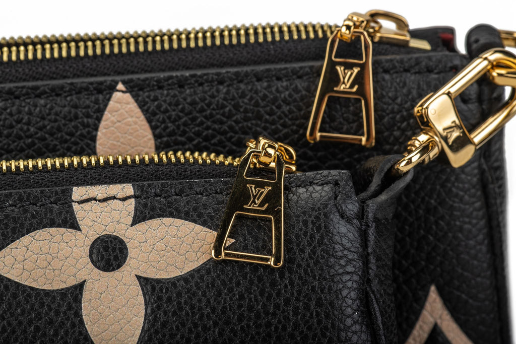 Vuitton BN Black Leather Multi Pochette