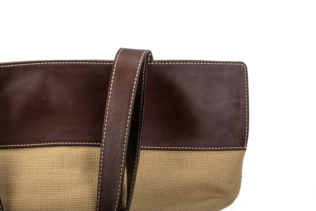 Chanel Brown Raffia Shoulder Tote