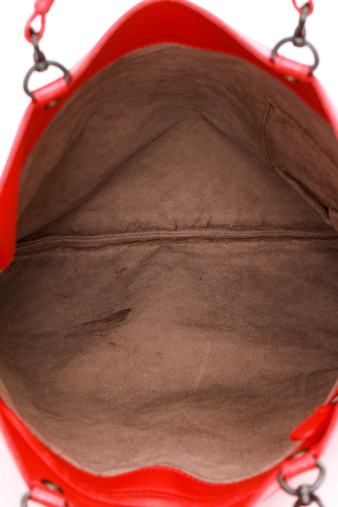 Bottega Intrecciato Red Lambskin Bag