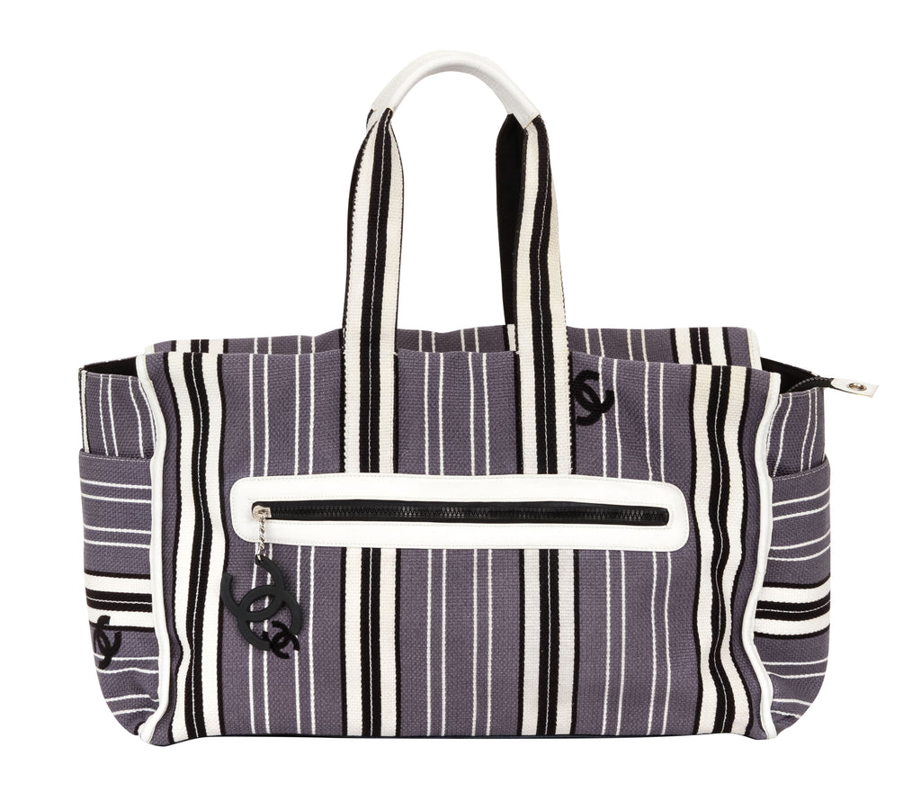 Chanel Oversize Striped Beach Bag