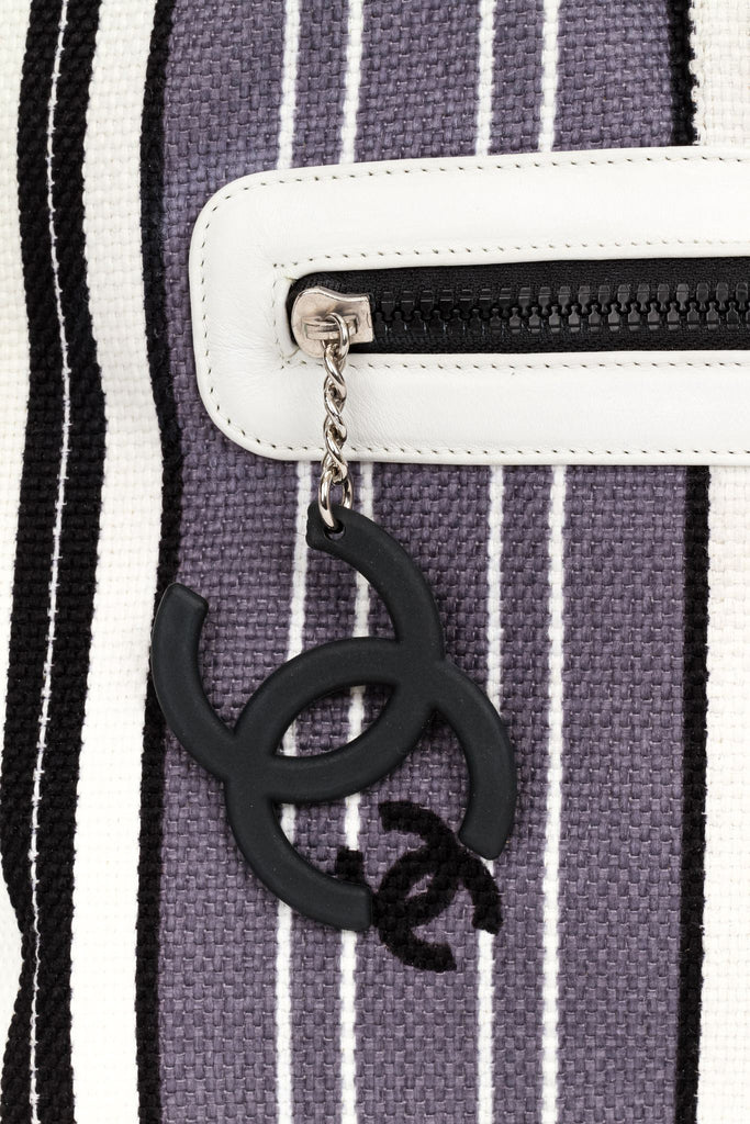 Chanel Oversize Striped Beach Bag