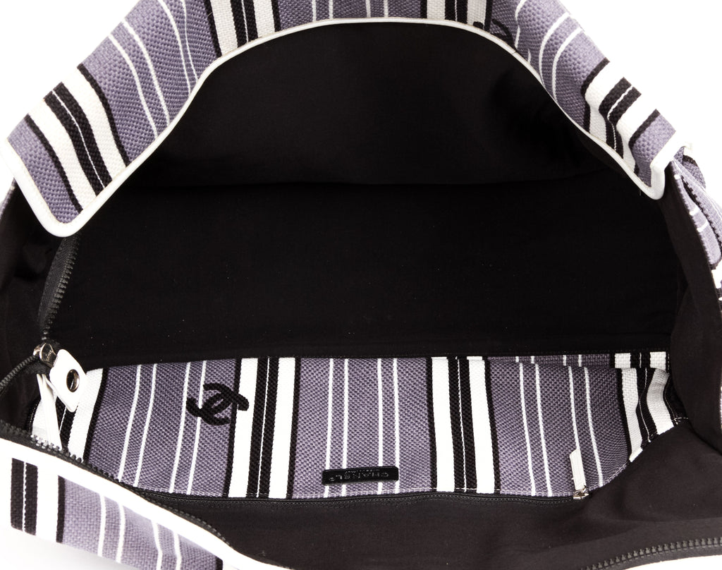 Chanel Oversize Striped Beach Bag