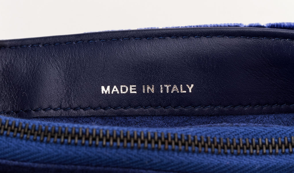 Chanel Blue Velvet Mini Cross Body Bag