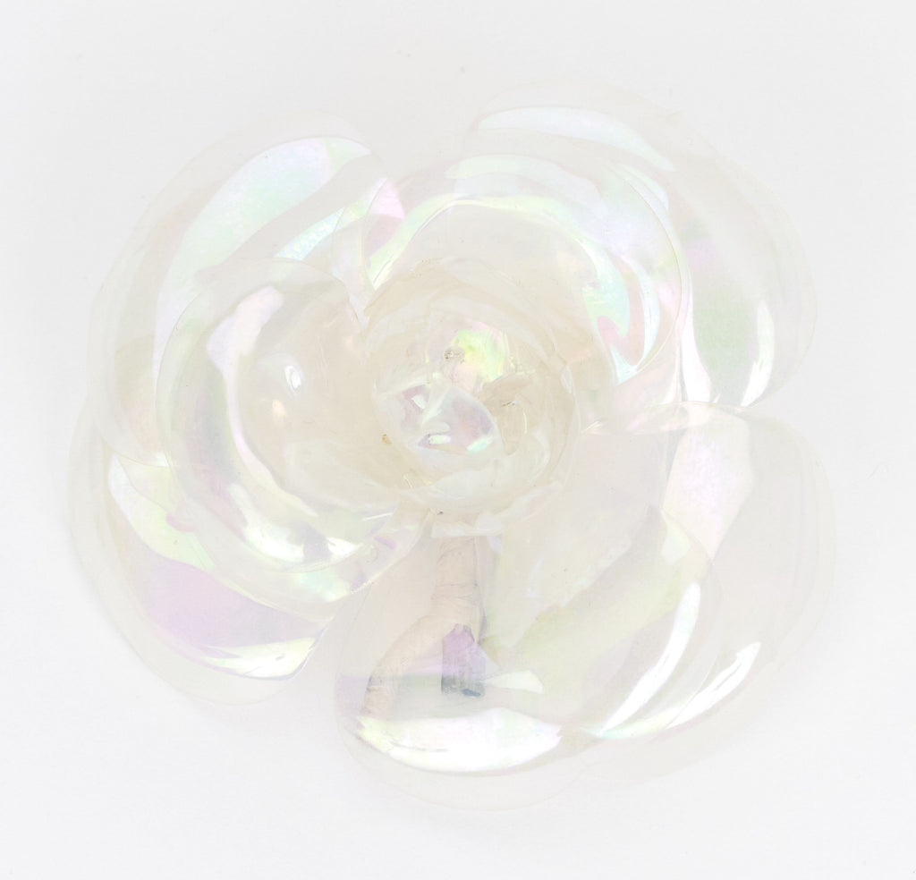 Chanel see through camellia brooch