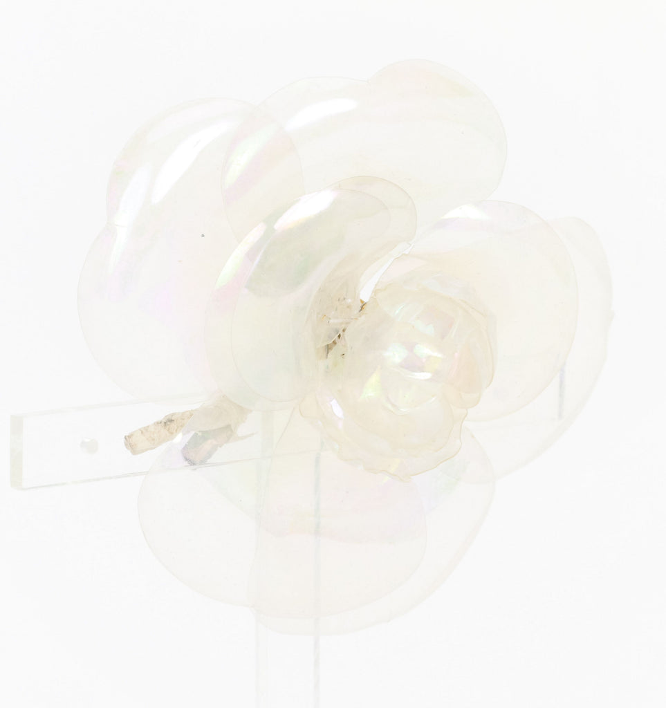 Chanel see through camellia brooch