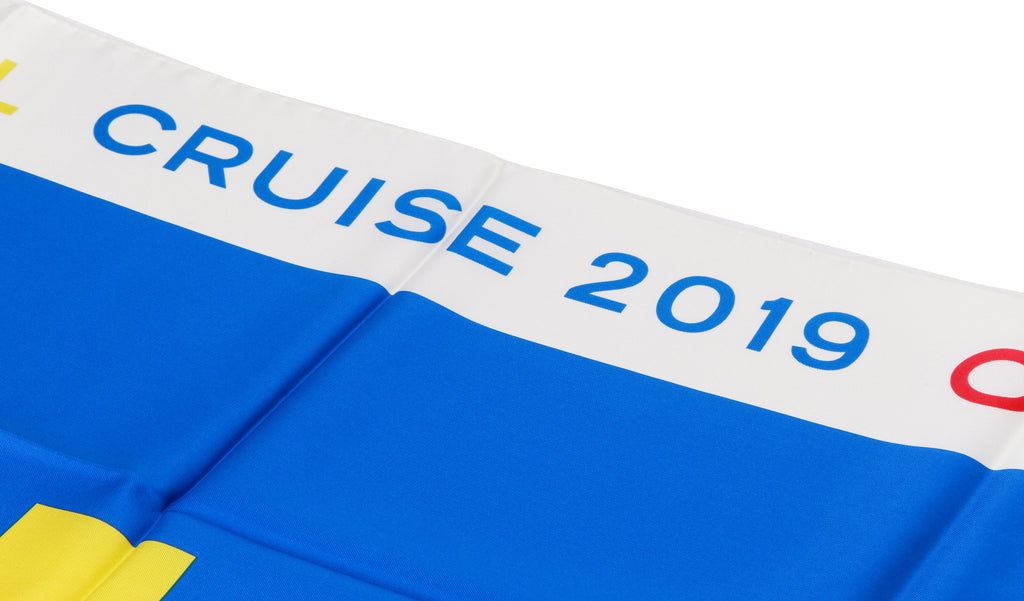 Chanel new white/blue/red/yellow scarf