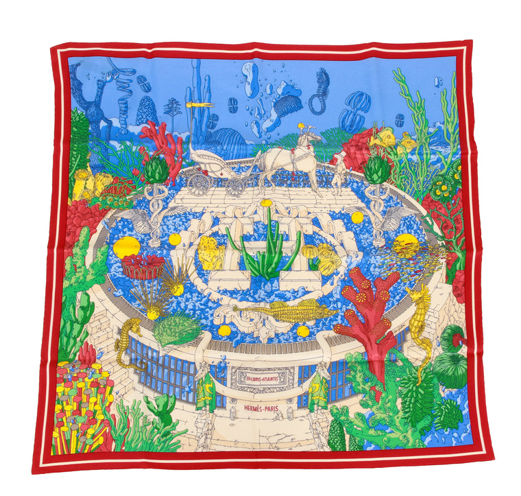 Hermes NIB Ex Libris Atlantis Scarf MD