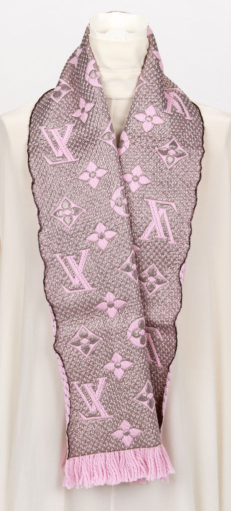 New Vuitton Logomania Pink Shine Scarf