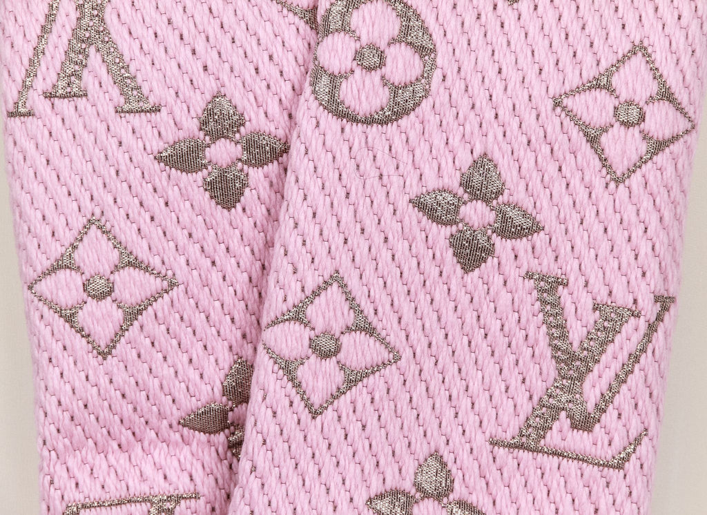 New Vuitton Logomania Pink Shine Scarf