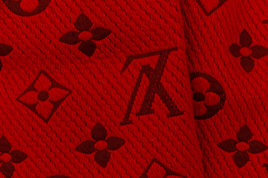 New Vuitton Logomania Burgundy Scarf