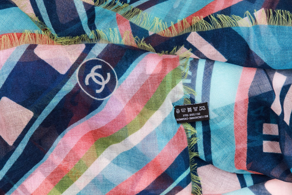 Chanel new multicolor cashmere shawl