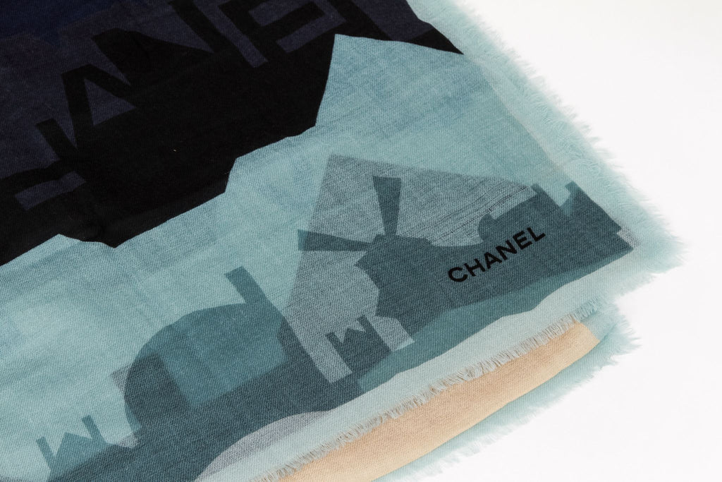Chanel brand new Paris skyline cashmere